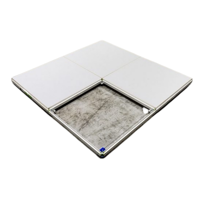 Plancher technique  (ht 4 cm) avec moquette - nuances de blanc & de noir